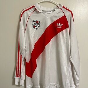 Adidas River Plate #9 1994 Retro Home Jersey White Long Sleeve IV7546 Size M